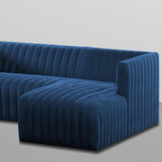 Rowan RHS 4 Seater L Shape Sofa Set for Living Room (Blue Fabric) Premium Fabric Sofa