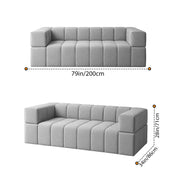 Casaliving Royce Modern Velvet Fabric Sofa, Tufted Design Upholstered 3 Seater Sofa Set for Living Room, Premium Velvet Fabric Sofa (Black)