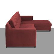 Fracher RHS 4 Seater L Shape Sofa Set for Living Room (Maroon Fabric) Premium Fabric Sofa