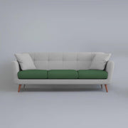 Letty 3 Seater Sofa Set for Living Room (Green Grey Colour) Premium Fabric Sofa