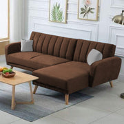 Rino RHS 4 Seater L Shape Sofa Set for Living Room (Brown Fabric)
