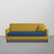 Premium Valkyrie 3 Seater Sofa Set 3 Seater Modern Sofa Set for Living Room (Blue Yellow Color Fabric)