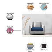 Garcia 1 Seater Sofa Set for Living Room (Black Colour) Premium Fabric Sofa