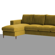 Charmi LHS 6 Seater L Shape Sofa Set for Living Room (Yellow Fabric) Premium Fabric Sofa