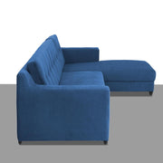 Fracher RHS 4 Seater L Shape Sofa Set for Living Room (Blue Fabric) Premium Fabric Sofa