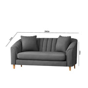 Doraldo 2 Seater Sofa Set for Living Room (Black Colour Fabric) Premium Fabric Sofa for Living Room