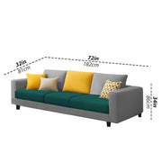 Minta 3 Seater Sofa Set for Living Room (Pine Grey Colour Fabric) Premium Fabric Sofa