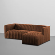 Rowan RHS 4 Seater L Shape Sofa Set for Living Room (Brown Fabric) Premium Fabric Sofa