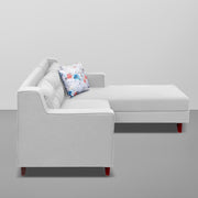 Lifestyle 4 Seater RHS L Shape Sofa Set for Living Room - (Grey Fabric) Premium Fabric Sofa Set