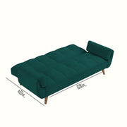 Francois 3 Seater Convertible Sofa Cum Bed for Living Room (Pine Fabric) Premium Fabric Sofa