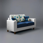 Casaliving Rolando 3 + 2 + 1 Seater Sofa Set for Living Room (Blue Grey Colour Fabric) Premium Fabric Sofa Set