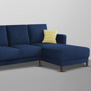 Swaloni RHS 6 Seater L Shape Sofa Set for Living Room (Blue) Premium Fabric Sofa