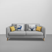 Duckby 3 Seater Sofa Set for Living Room (Black Colour) Premium Fabric Sofa