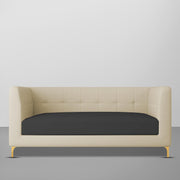 Magnus 3 Seater Sofa Set for Living Room (Cream Black Colour) Premium Fabric Sofa