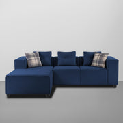 Karoline 3 Seater Sofa Set with Center Table for Living Room (Black Colour) Premium Fabric Sofa