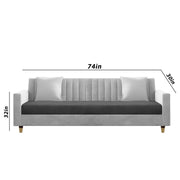 Garcia 3+2 Seater Sofa Set for Living Room (Black - Grey)