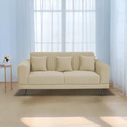 Casaliving Isabella 3 Seater Sofa Set for Living Room (Black Grey Colour Fabric) Premium Fabric Sofa