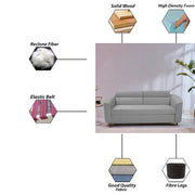 Torrato 3 Seater Sofa Cum Bed for Living Room (Grey Colour Fabric) Premium Fabric Sofa
