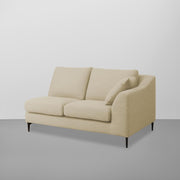 Cortina LHS 4 Seater L Shape Sofa Set for Living Room (Cream Fabric) Premium Fabric Sofa