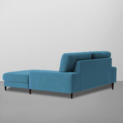 Latieo RHS 2 Seater Lounger L Shape Sofa Set for Living Room (Turquise) Premium Fabric Sofa