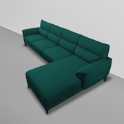 Janifer RHS 6 Seater L Shape Sofa Set for Living Room (Pine Colour) Premium Fabric Sofa Set