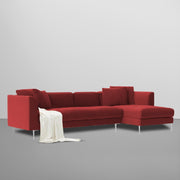 Vesco RHS 6 Seater L Shape Sofa Set for Living Room (Maroon) Premium Fabric Sofa