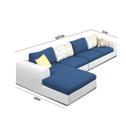 Badger LHS 6 Seater L Shape Sofa Set for Living Room (Black Fabric) Premium Fabric Sofa