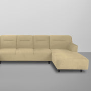 Ragno 8 Seater U Shape Sofa Set for Living Room (Cream Fabric) Premium Fabric Sofa