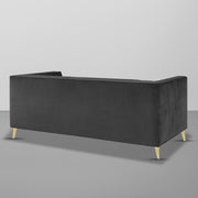 Casaliving Bion 3 Seater Sofa for Living Room (Black Fabric) Premium Fabric Sofa