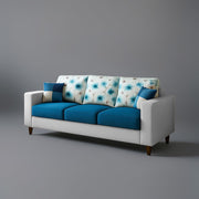 Casaliving Rolando 3 + 2 Seater Sofa Set for Living Room (Blue Grey Colour Fabric) Premium Fabric Sofa Set