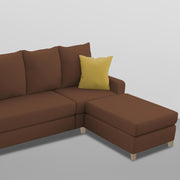 Jester 4 Seater Sofa Set with Center Table for Living Room (Brown Colour) Premium Fabric Sofa