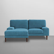 Latieo LHS 2 Seater Lounger L Shape Sofa Set for Living Room (Turquise) Premium Fabric Sofa