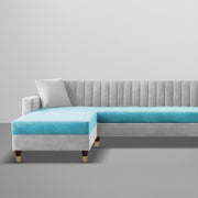 Garcia LHS 6 Seater L Shape Sofa Set for Living Room (Black Grey - Colour) Premium Fabric Sofa Set
