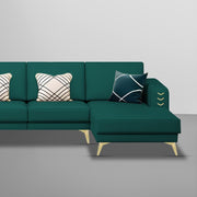 Falco RHS 6 Seater L Shape Sofa Set for Living Room (Pine Fabric) Premium Fabric Sofa