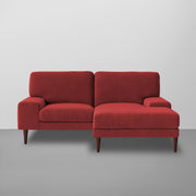 Latieo RHS 2 Seater Lounger L Shape Sofa Set for Living Room (Maroon) Premium Fabric Sofa