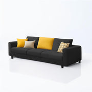 Minta 3 Seater Sofa Set for Living Room (Black Colour Fabric) Premium Fabric Sofa