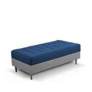 Ashton RHS 4 Seater L Shape Sofa Set with Center Table for Living Room (Blue Grey Fabric) Premium Fabric Sofa