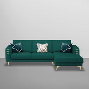 Falco RHS 4 Seater L Shape Sofa Set for Living Room (Pine Fabric) Premium Fabric Sofa