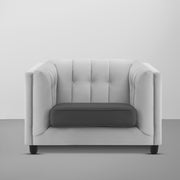 Sinclair 1 Seater Sofa Set for Living Room (Blue Colour) Premium Fabric Sofa