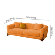 Elora Modern Premium Boucle Fabric Sofa, Upholstered 3 Seater Sofa Set for Living Room, (Black Colour) Premium Boucle Fabric Sofa