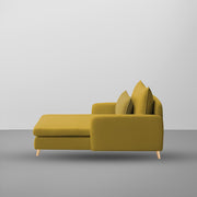 Vive 1 Seater Lounge Sofa for Living Room (Yellow Colour) Premium Fabric Sofa