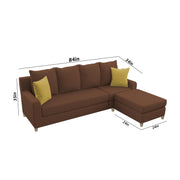 Jester 4 Seater Sofa Set with Center Table for Living Room (Brown Colour) Premium Fabric Sofa