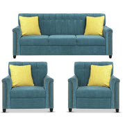 Rogelio 1 Seater Sofa Set for Living Room (Black Fabric)