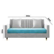 Garcia 3+2 Seater Sofa Set for Living Room (Black - Grey)