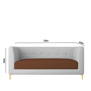 Magnus 3 Seater Sofa Set for Living Room (Brown Grey Colour) Premium Fabric Sofa