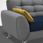 Leadown 3 Seater Sofa for Living Room (Blue Grey) Premium Fabric Sofa
