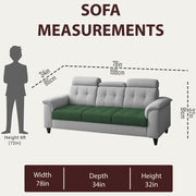 Casaliving Amara 3 Seater Sofa Set for Living Room (Black Purple Colour Fabric) Premium Fabric Sofa