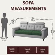 Kaven 3 Seater Sofa Set for Living Room (Yellow Grey Colour Fabric) Premium Fabric Sofa