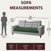 Casaliving Amara 3 Seater Sofa Set for Living Room (Black Turquise Colour Fabric) Premium Fabric Sofa