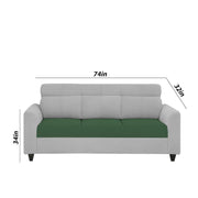 Marco 3 Seater Sofa Set for Living Room (Green Grey Colour) Premium Fabric Sofa